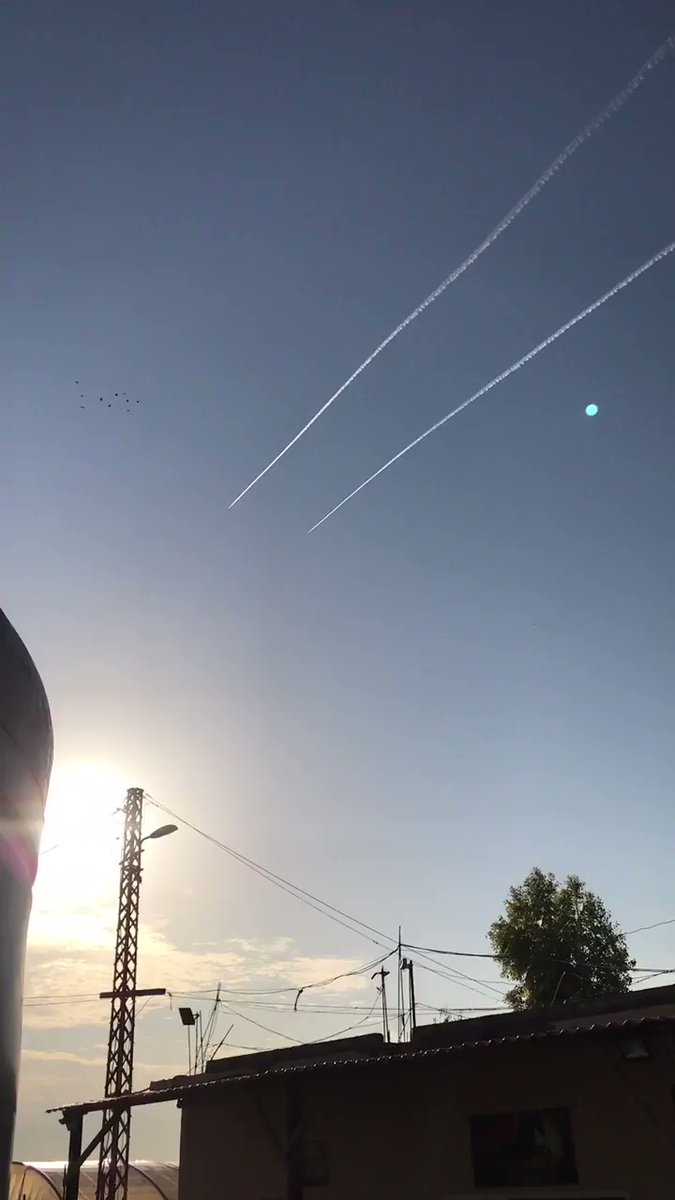 Israeli aircraft flying over Naameh     