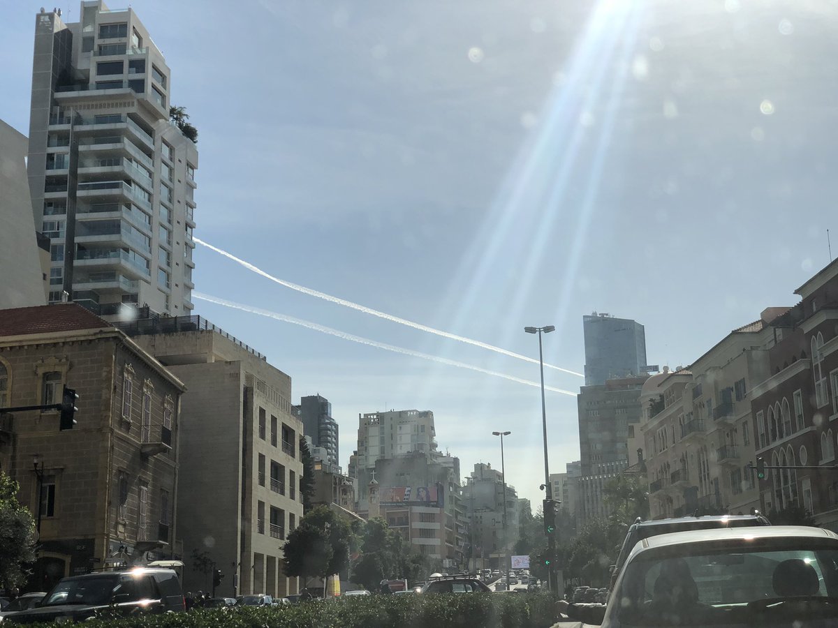 Israeli jets flying over Beirut today