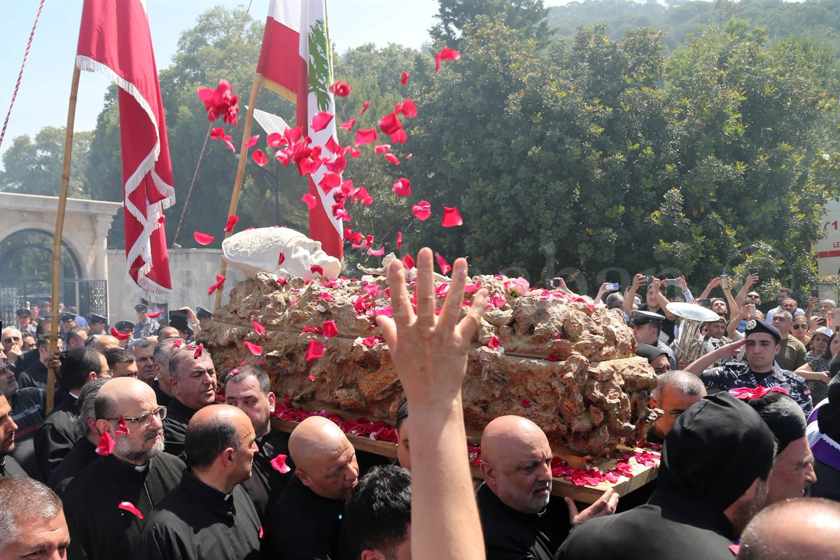 Lebanon: People gathered along side the highway connecting Beirut and Jounieh to bid farewell to the former Maronite Patriarch Cardinal Mar Nasrallah Boutros Sfeir who died Sunday morning at the age of 99. 
