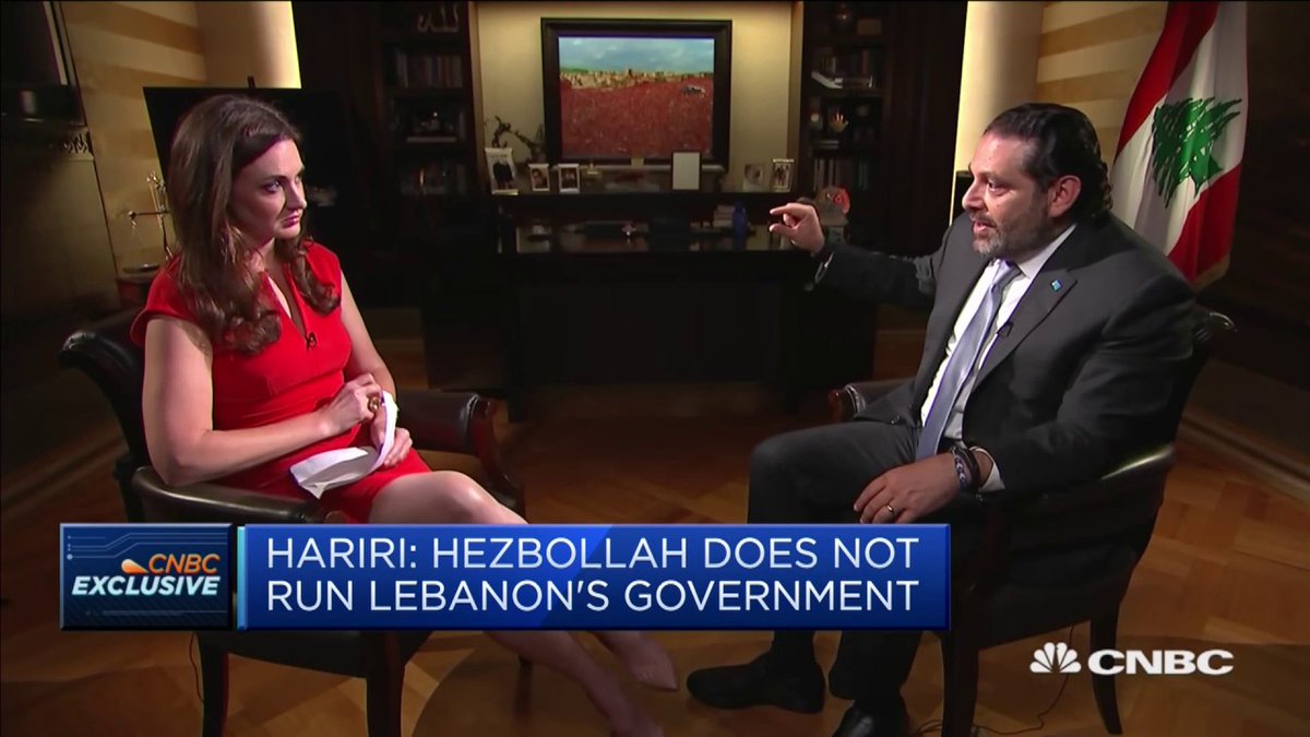 Lebanon Prime Minister Saad Hariri says it's not his fault that Hezbollah became this strong, and he's still the one running the government — not the Islamic political party