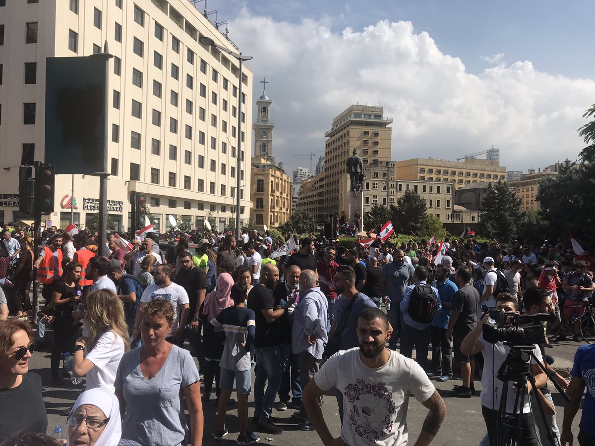 Today's demo at Riad Solh square, downtown Beirut
