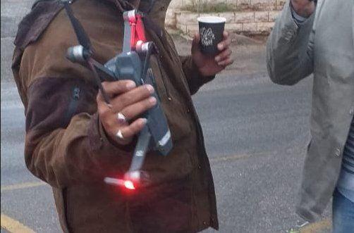 Small drone that has been downed near Lebanon-Israel border