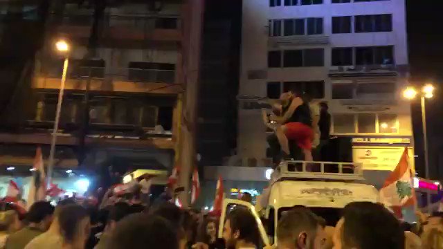 Baby Shark song at the Lebanon protests