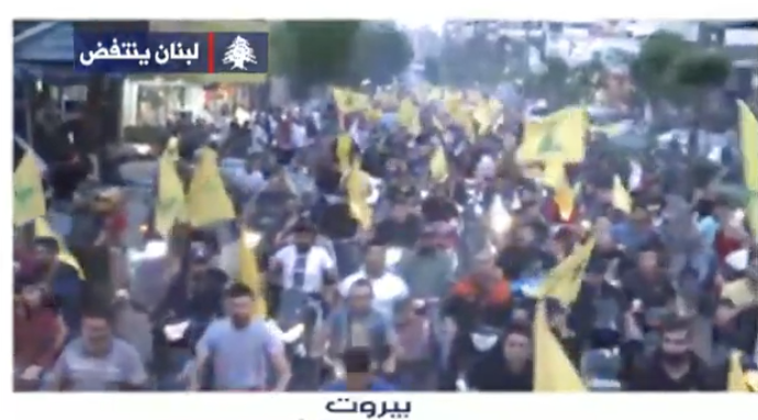 Pro-Hezbollah convoys in Dahiyeh