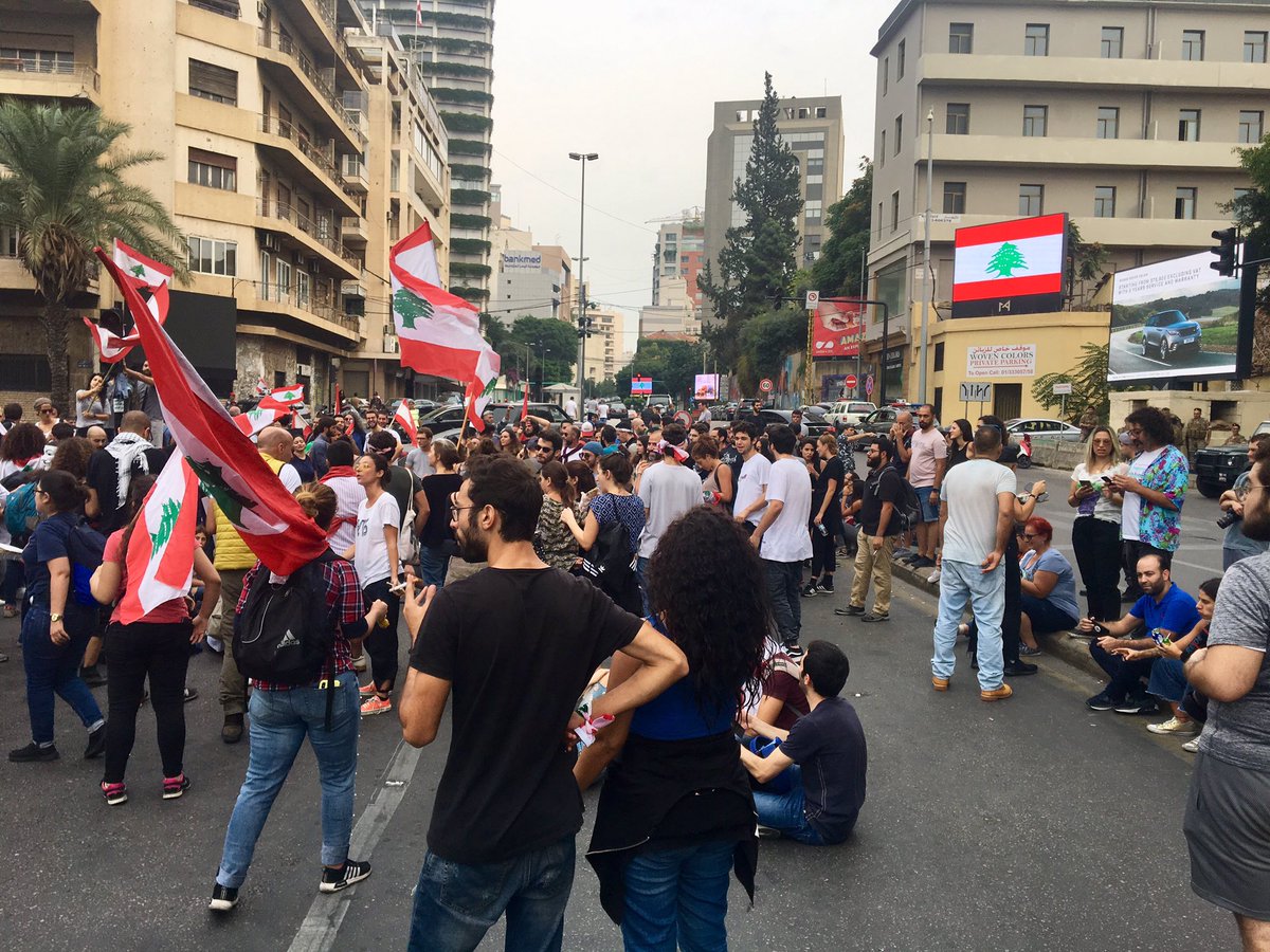Riot police have backed off. Beirut's Ring highway is still blocked, letting only ambulances, police, and military vehicles through.  