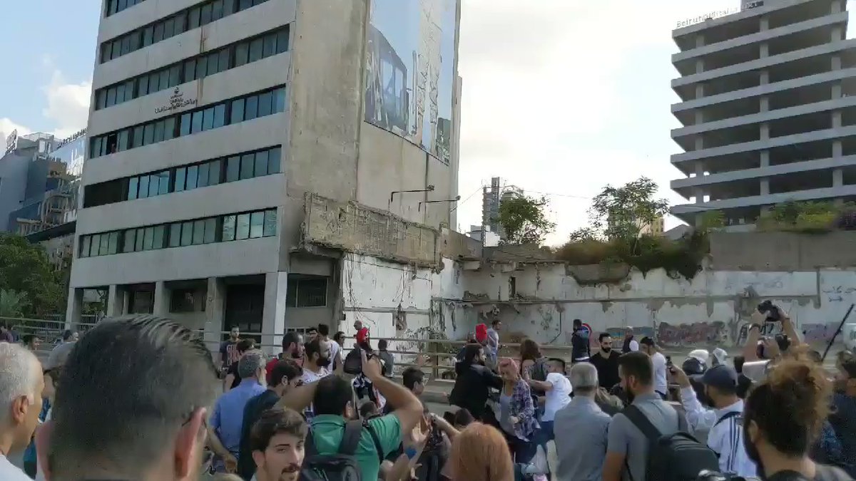 Protesters were momentarily outnumbered. Got beaten up by Hezbollah and Amal supporters