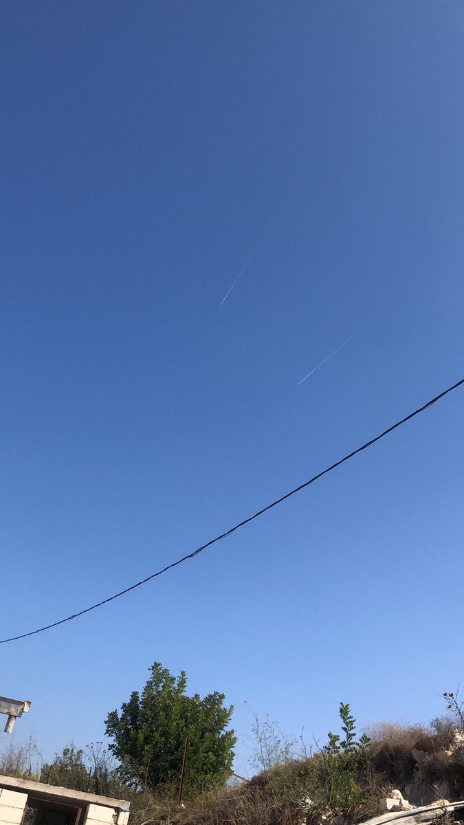 Reported image of IAF jet trails over Tyre Lebanon