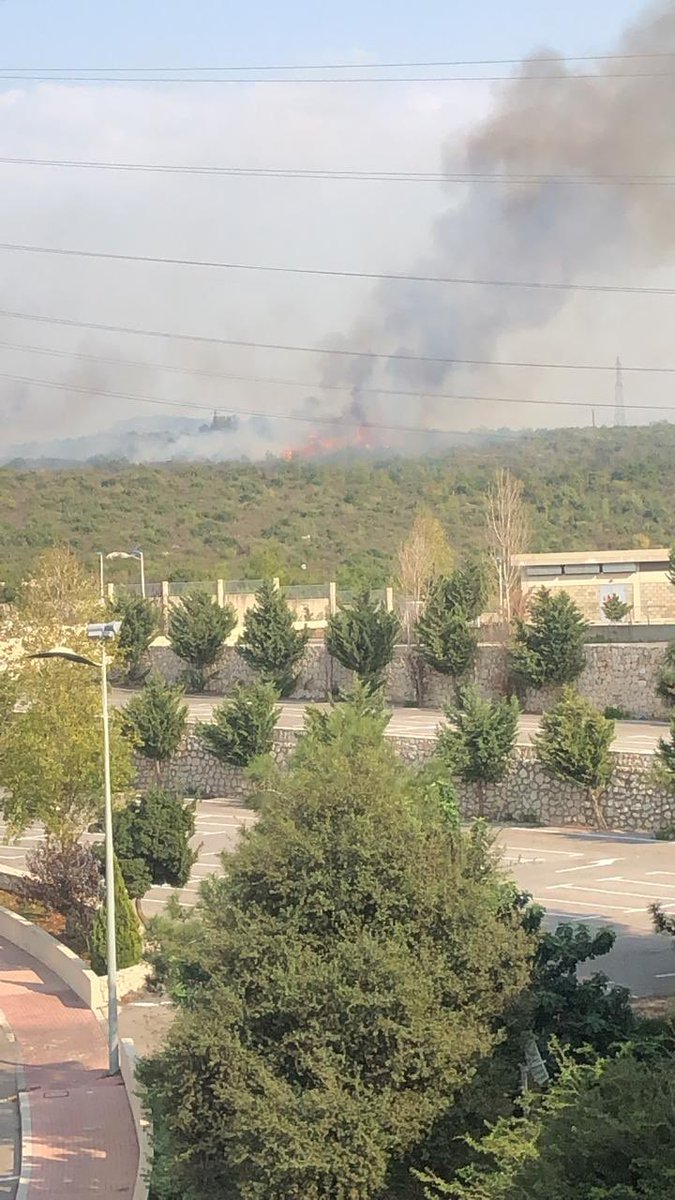 Lebanon: Reports and pictures online show a current fire spreading across Debbieh areas - locals are describing this to be  & spreading. Civil defense already there