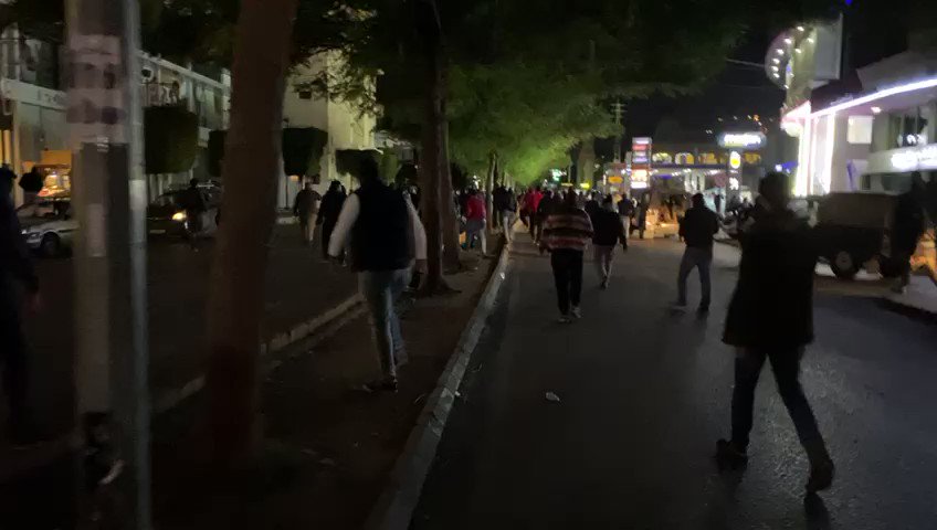 Hezbollah/Amal burning and destroying protesters' tents in Saida 