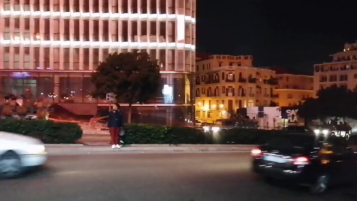 At least 15 army vehicles driving through the Ring towards downtown Beirut just hours after Hassan Dian was nominated to be Lebanon's next PM. 