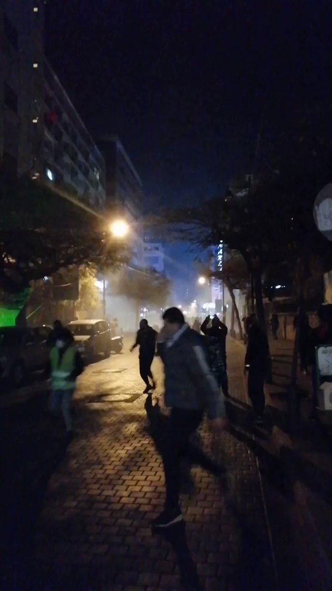 Tear gas filling Hamra street, several banks vandalised 