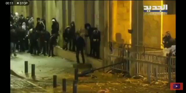 Beirut: Molotov Cocktail thrown around security forces today 