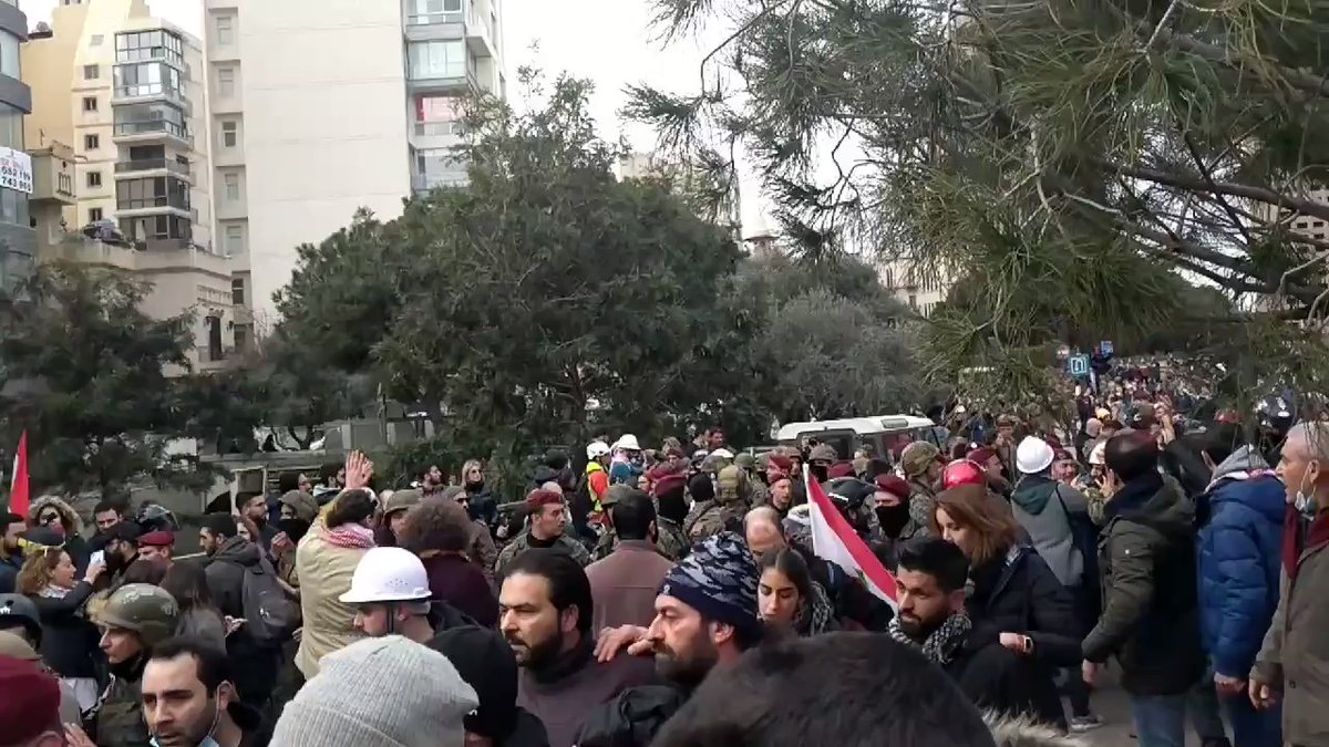 Beirut: Army pushing and beating protesters  