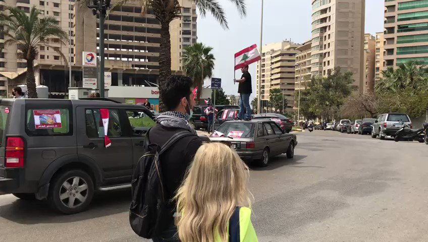 More Lebanon protests convoys around Beirut