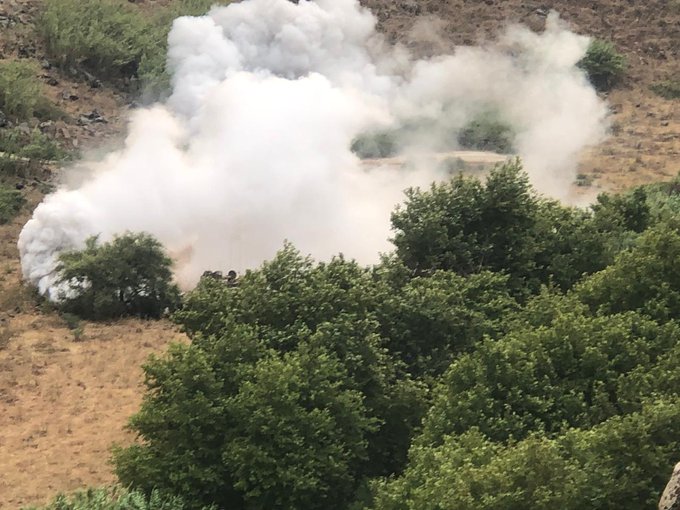 Earlier today the Israeli army crossed the technical fence (not the blue line.) for an hour and conducted some work near Wazzani.