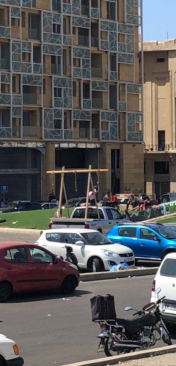 People of Lebanon are desperate, today there is a massive protest scheduled . People prepared nooses for the politicians