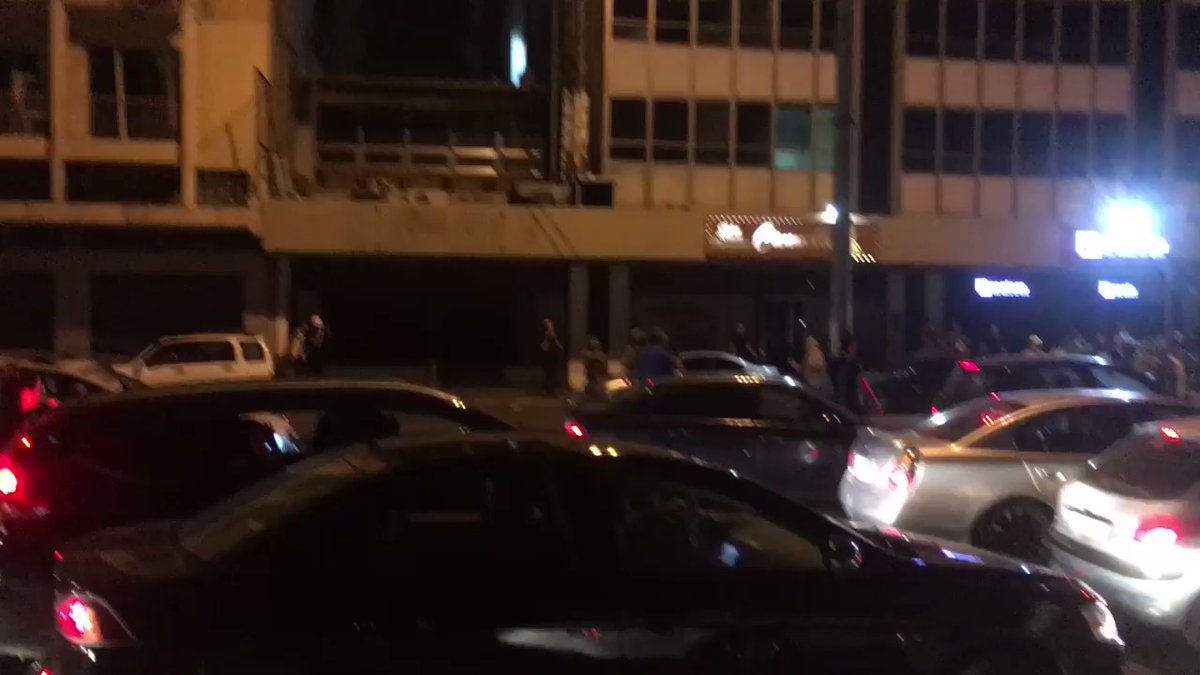Beirut's ring: Army and protestors clashing. Army units beating demonstrators at random. #LebanonProtests