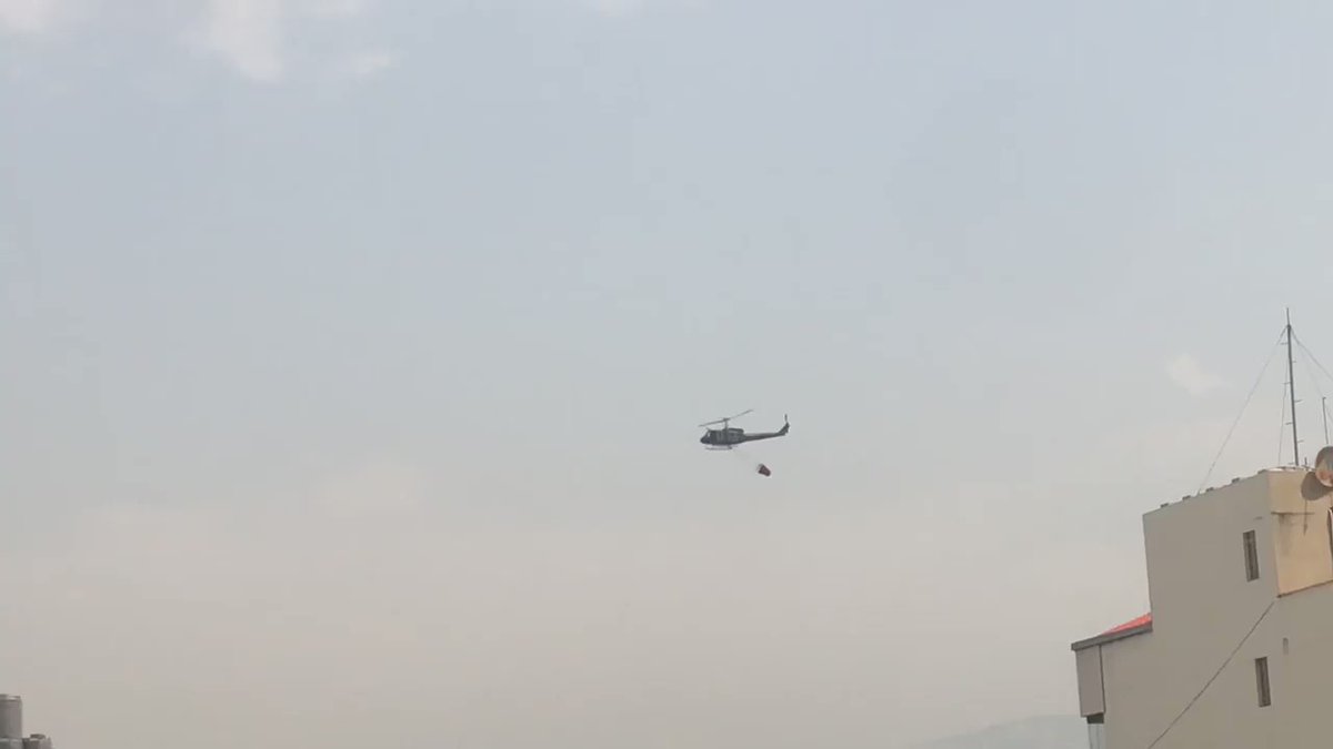 Lebanese army says a fire broke out in a warehouse of oils & tyres in Beirut Port's Free zone& operations to extinguish it have begun, including army helicopters sent in. Unconfirmed reports in local media the army is evacuating the vicinity. Helicopters flying above my flat