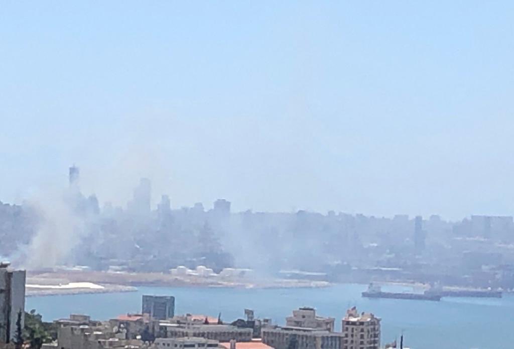 Fire near Beirut Port 