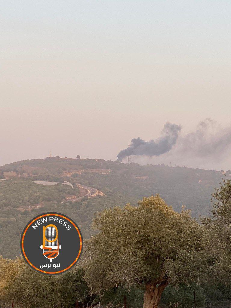 Heavy mortar shelling from Lebanon towards northern Israeli, and a vehicle ignites due to mortar shells