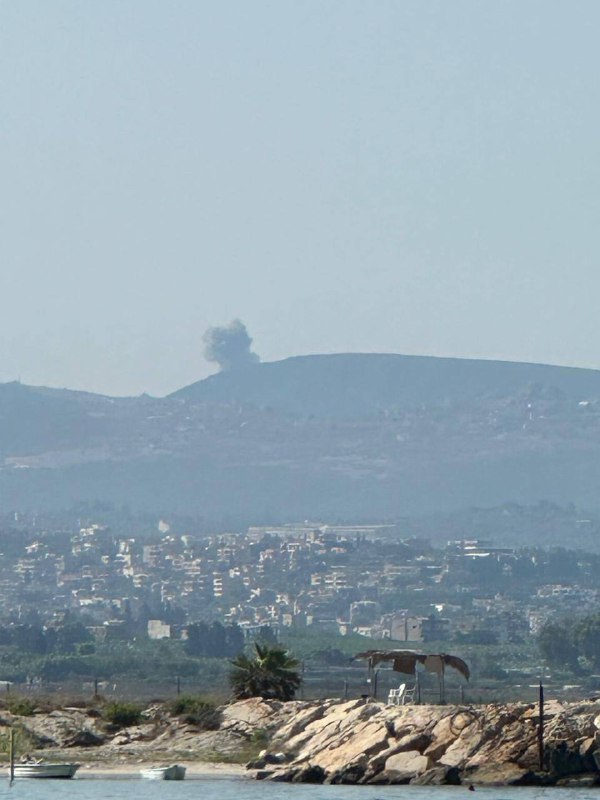 Israeli army air strike near Ramya (pictured) and also near Houla