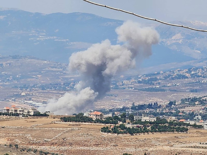 Israeli army air strike in Bani Haiyyan