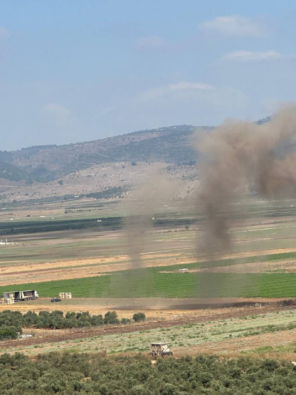 Another impact in an open area in Bu'eine-Nujeidat local council in the Lower Galilee, dangerously close to local farmers