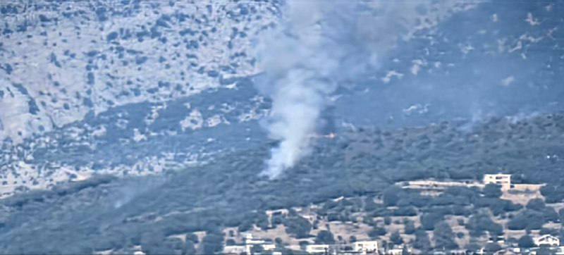 Israeli army artillery fire between Habbariyeh and Rachiya Al Foukhar