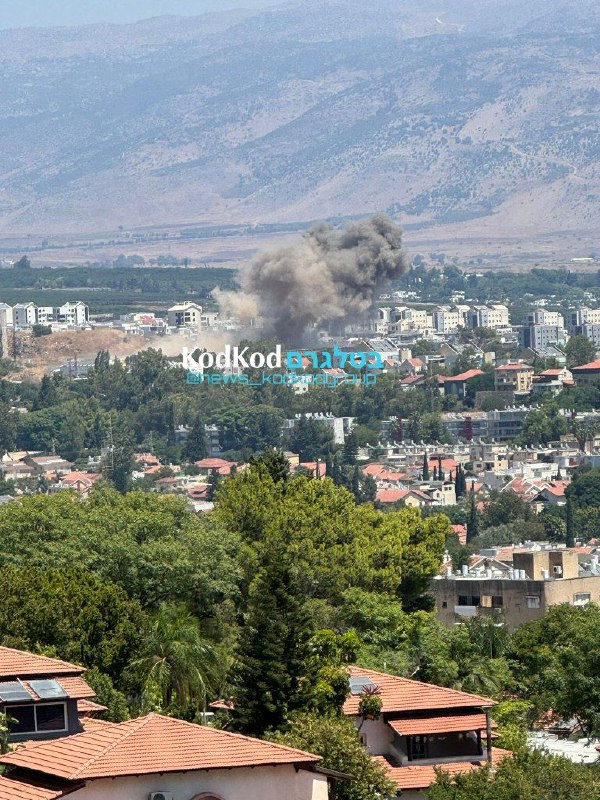 Chute d'une roquette lourde à Kiryat Shmona