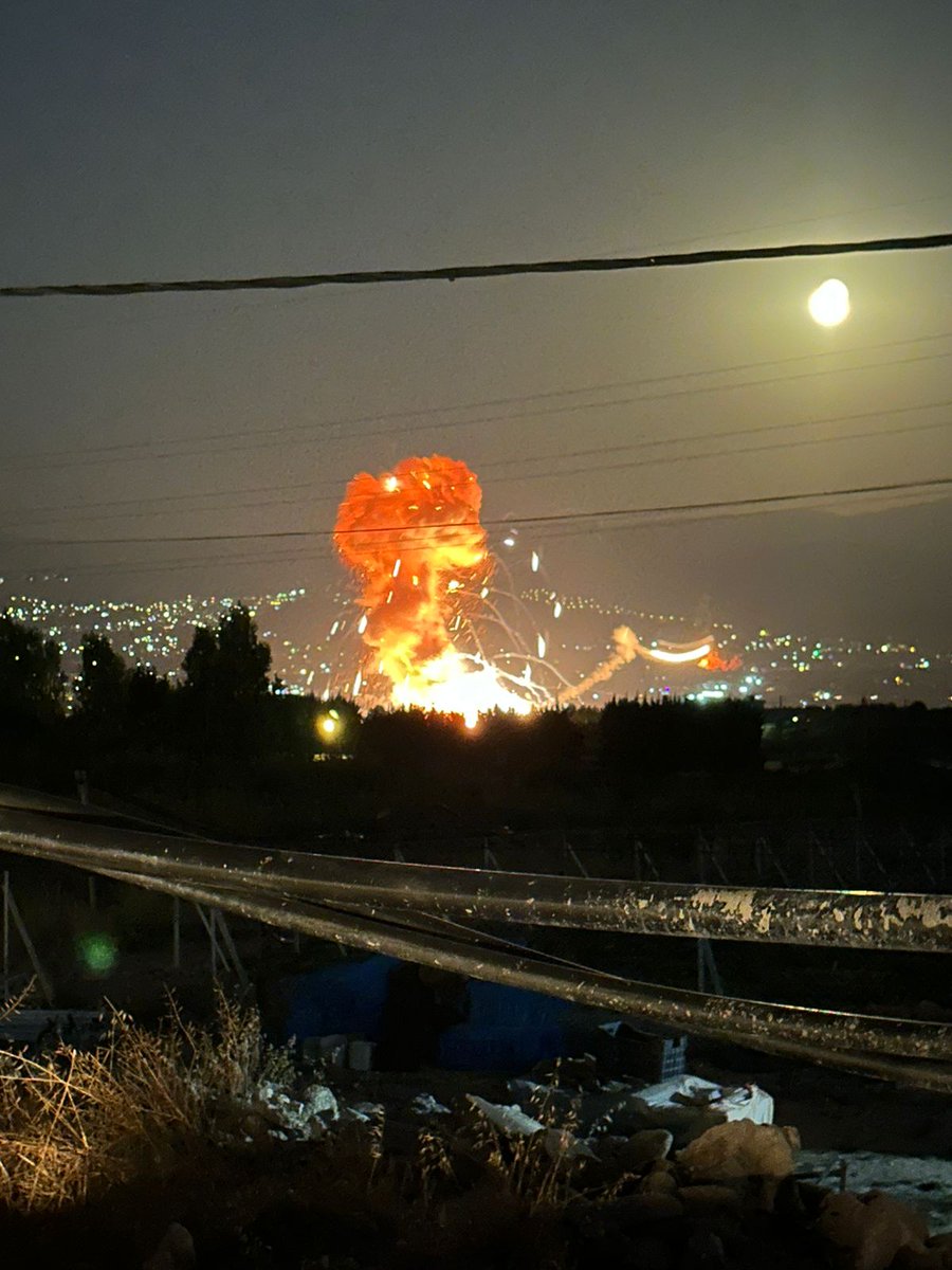 A strike on the Bekaa valley near Temenin, Lebanon