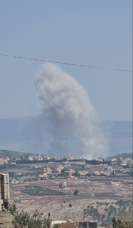 Israeli army air strike in Meis Al Jabel (pictured) also in Beit Lif