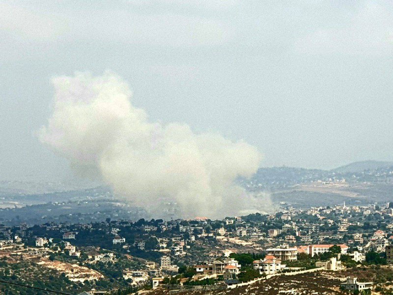 Israeli army air strike in Qabrikha short time ago