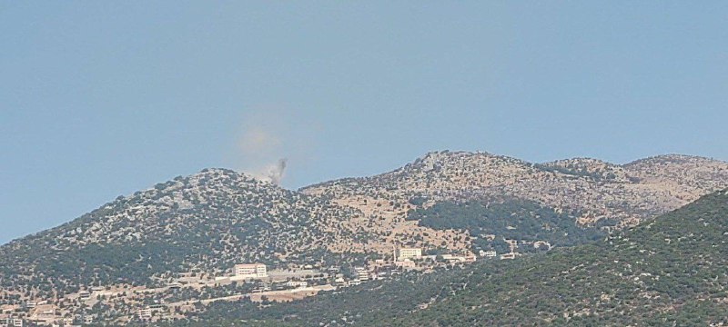 Artilleriefeuer der israelischen Armee auf Kafrchouba und Umgebung