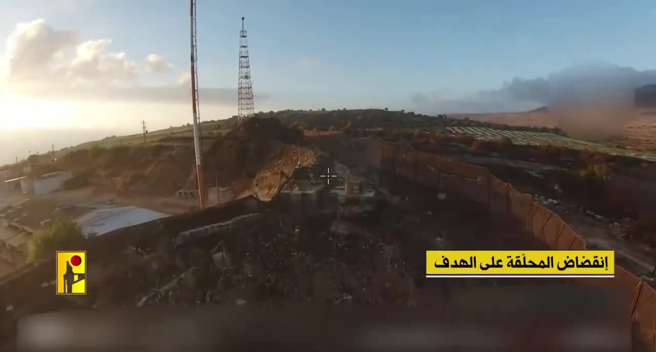 Hezbollah FPV atinge o bloqueador de RF no site Al Malikiyah