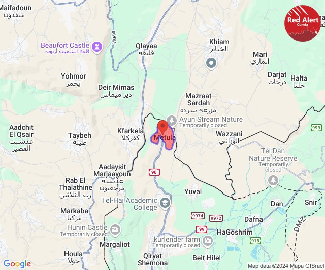 Kuzey İsrail'deki Metula'da uyarılar