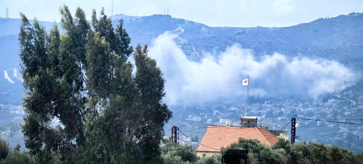 Israeli army air strike in Kafkilla