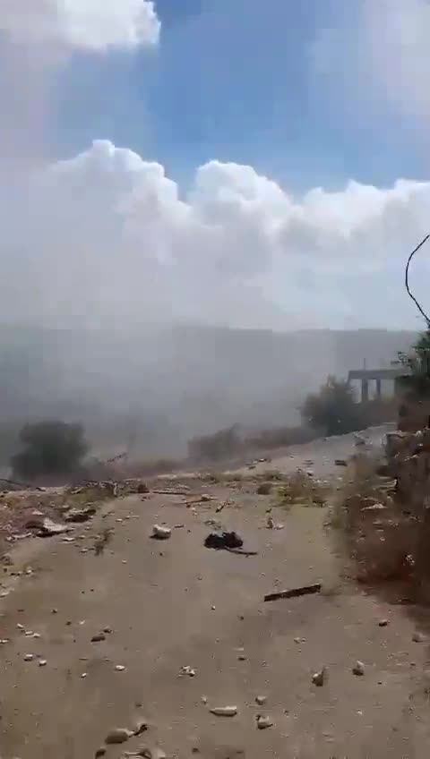 Bombing at the town of Zebqin, south Lebanon