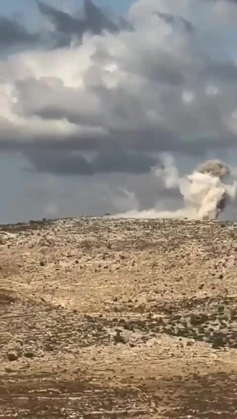 Footage shows a rocket impact near the West Bank city of Salfit, following long-range fire from Lebanon