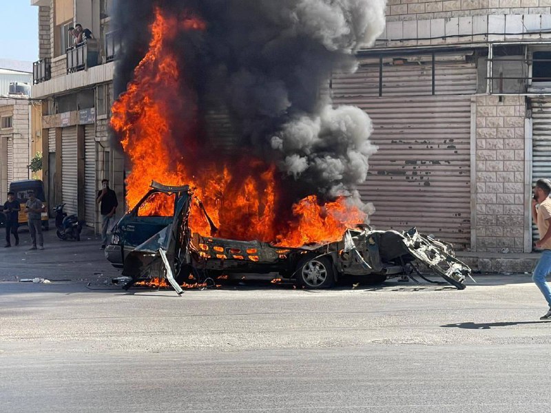 Een rapport in Libanon over een aanval op een voertuig in Zazala in de Bekaa