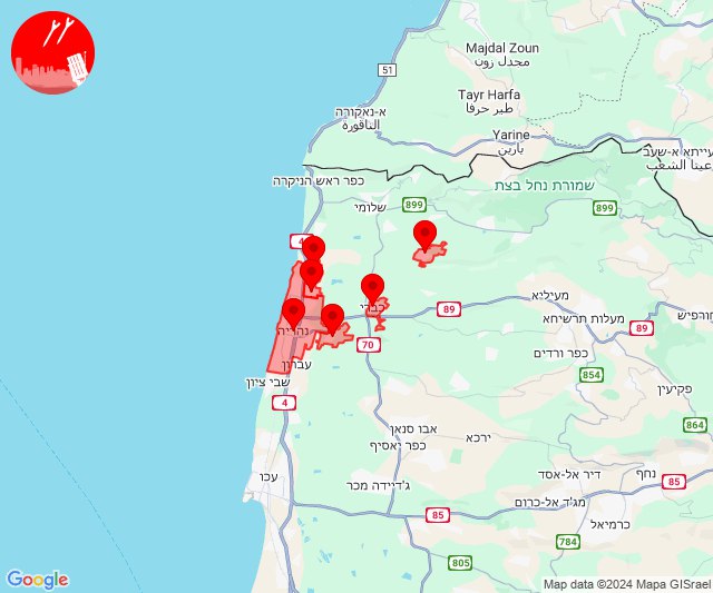 Nuevo bombardeo de cohetes hacia Nahariya