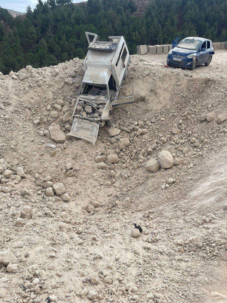 Gevolgen van Israëlische luchtaanval op Al Tufah Al-Saqi Road - Kokba