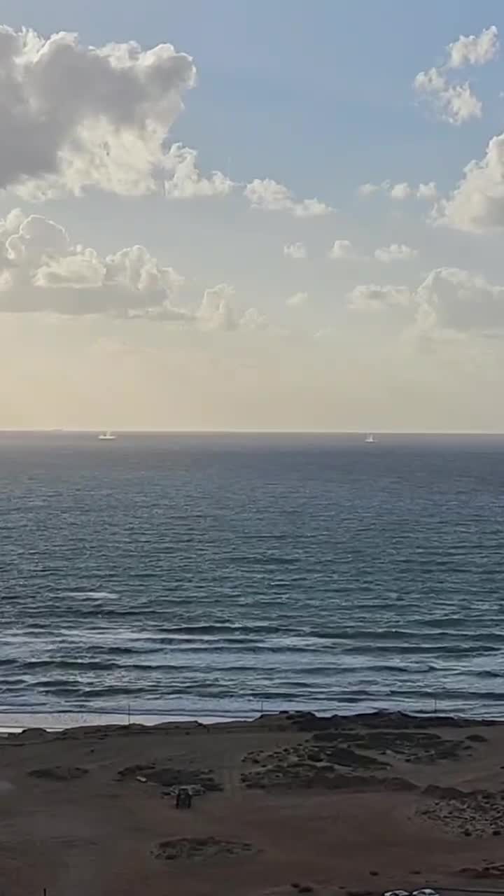 Invloeden op de zee nabij Netanya