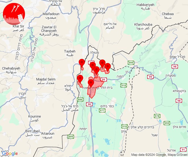 Lancement de roquettes vers la région de Kiryat Shmona