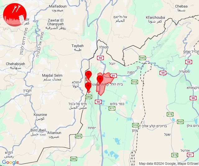 Nuevo lote de cohetes disparados contra la zona de Kiryat Shmona