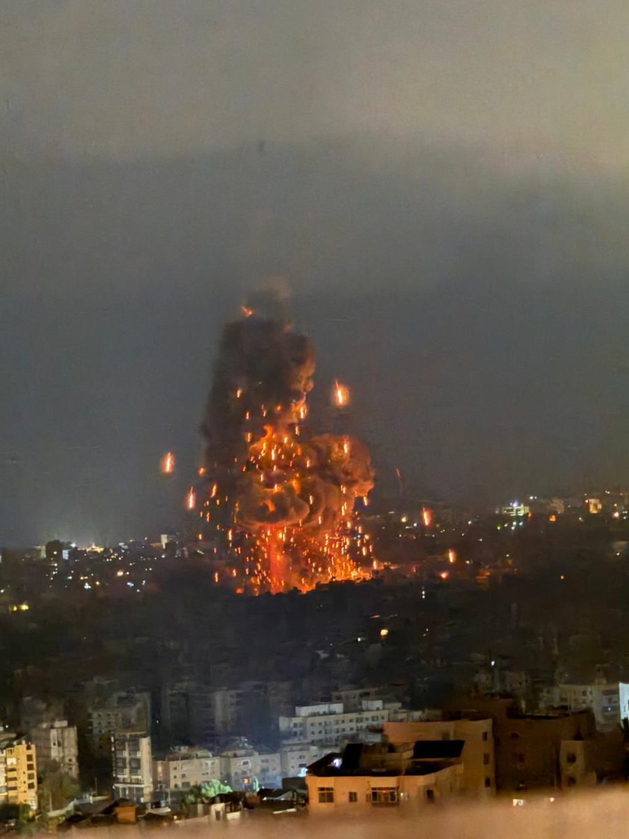 The Israeli raid that targeted the Saint Therese area in the southern suburb of Beirut