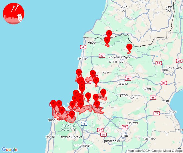 Er werden raketten afgevuurd op de gebieden Haifa en Acre