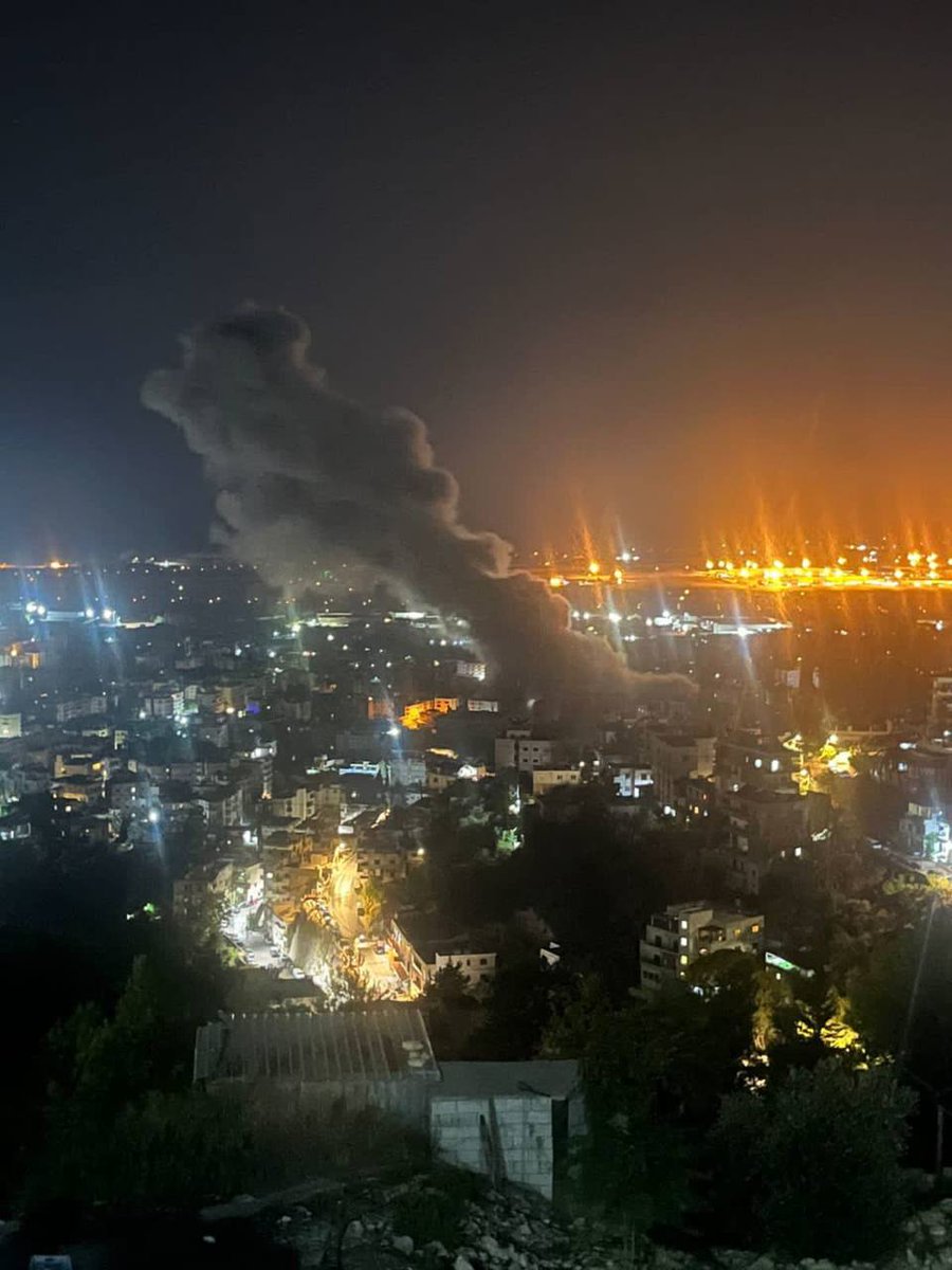 Smoke is rising from Al-Kafaat area in southern suburbs of Beirut after Israeli airstrike