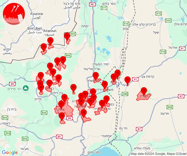 Grandes foguetes disparam contra a área de Safed-Katzrin