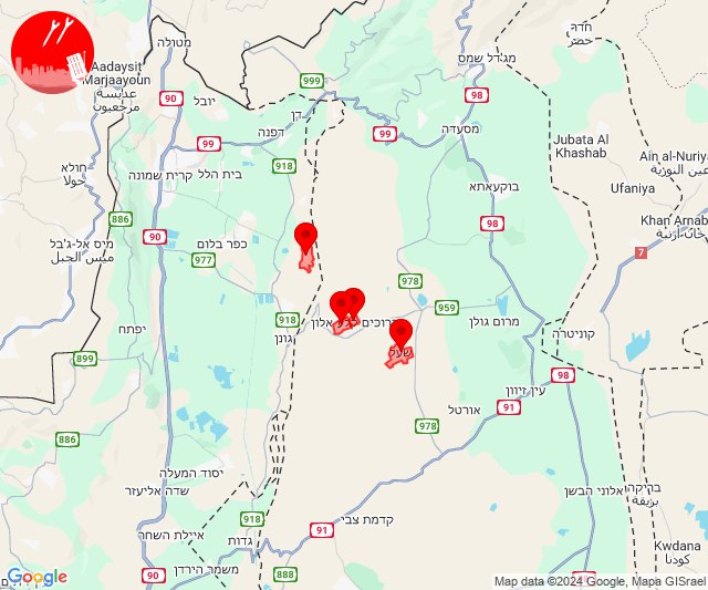 Warnungen im Nord-Golan