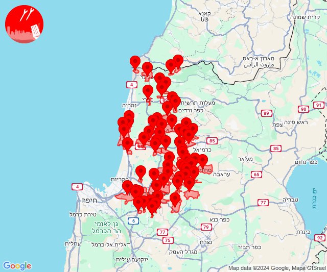 Novos foguetes disparam contra áreas a leste de Acre e Haifa